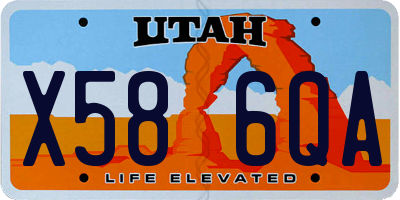 UT license plate X586QA