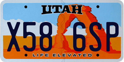 UT license plate X586SP