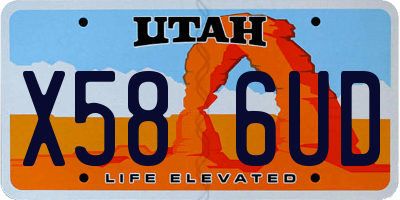 UT license plate X586UD