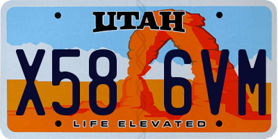 UT license plate X586VM