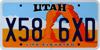 UT license plate X586XD