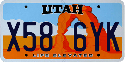 UT license plate X586YK