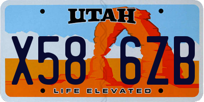 UT license plate X586ZB