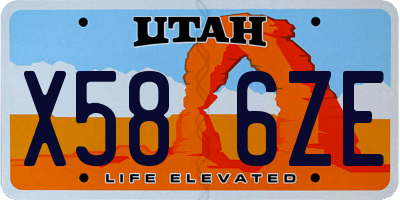 UT license plate X586ZE