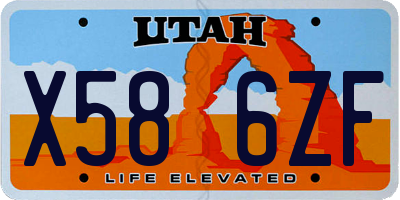 UT license plate X586ZF