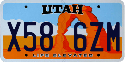 UT license plate X586ZM