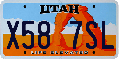 UT license plate X587SL