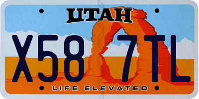 UT license plate X587TL
