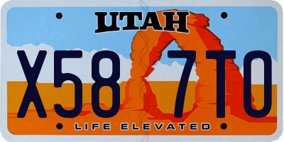 UT license plate X587TO
