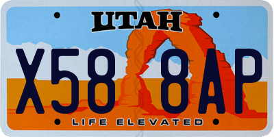 UT license plate X588AP