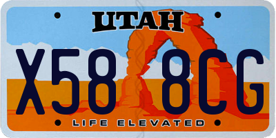 UT license plate X588CG