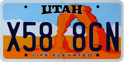 UT license plate X588CN