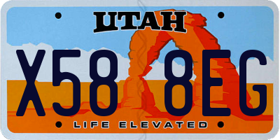 UT license plate X588EG