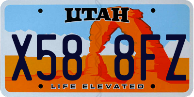 UT license plate X588FZ