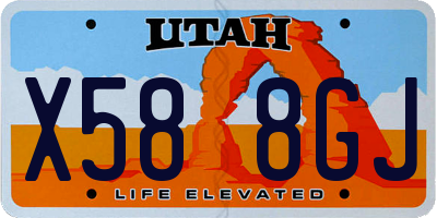 UT license plate X588GJ