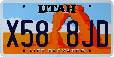 UT license plate X588JD