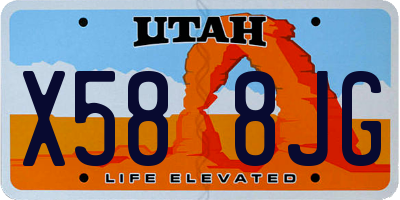 UT license plate X588JG