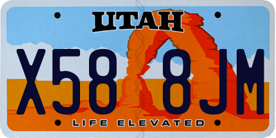 UT license plate X588JM