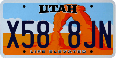 UT license plate X588JN