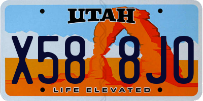 UT license plate X588JO