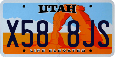 UT license plate X588JS