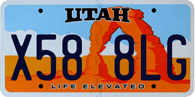 UT license plate X588LG