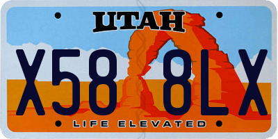 UT license plate X588LX