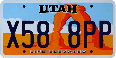 UT license plate X588PP