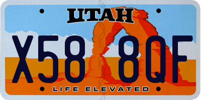 UT license plate X588QF