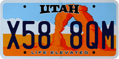 UT license plate X588QM