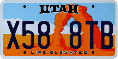UT license plate X588TB