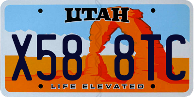 UT license plate X588TC
