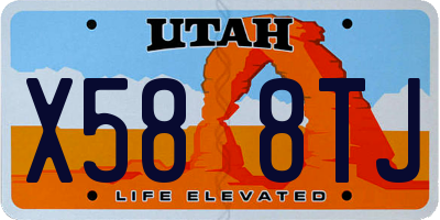 UT license plate X588TJ