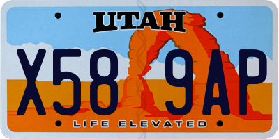 UT license plate X589AP