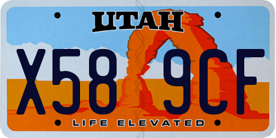 UT license plate X589CF