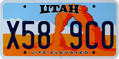 UT license plate X589CO