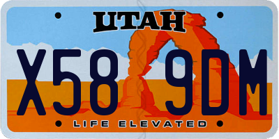 UT license plate X589DM