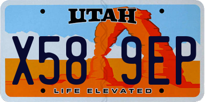 UT license plate X589EP