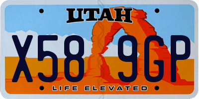 UT license plate X589GP