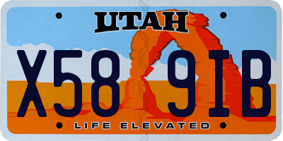 UT license plate X589IB