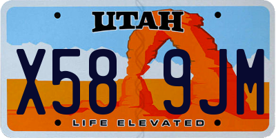 UT license plate X589JM
