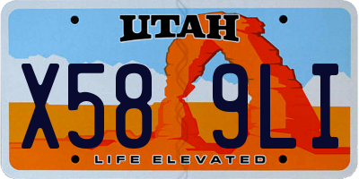 UT license plate X589LI