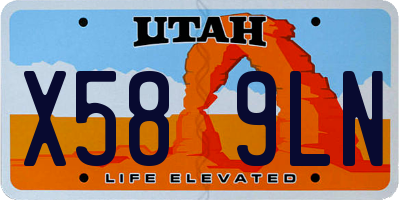 UT license plate X589LN