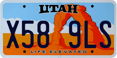 UT license plate X589LS