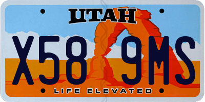 UT license plate X589MS