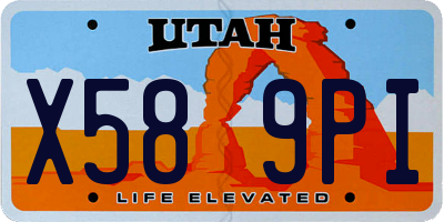 UT license plate X589PI