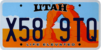 UT license plate X589TQ