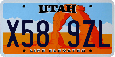 UT license plate X589ZL