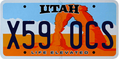 UT license plate X590CS
