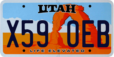 UT license plate X590EB